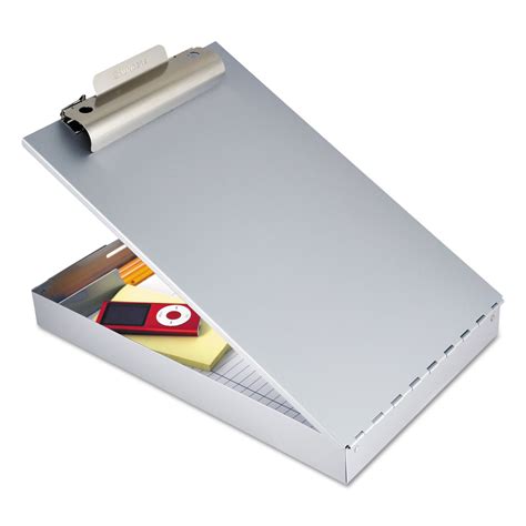 metal clipboard with storage box|metal clipboard with calculator.